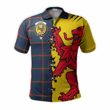 Agnew Tartan Family Crest Polo Shirt Lion Rampant Honor