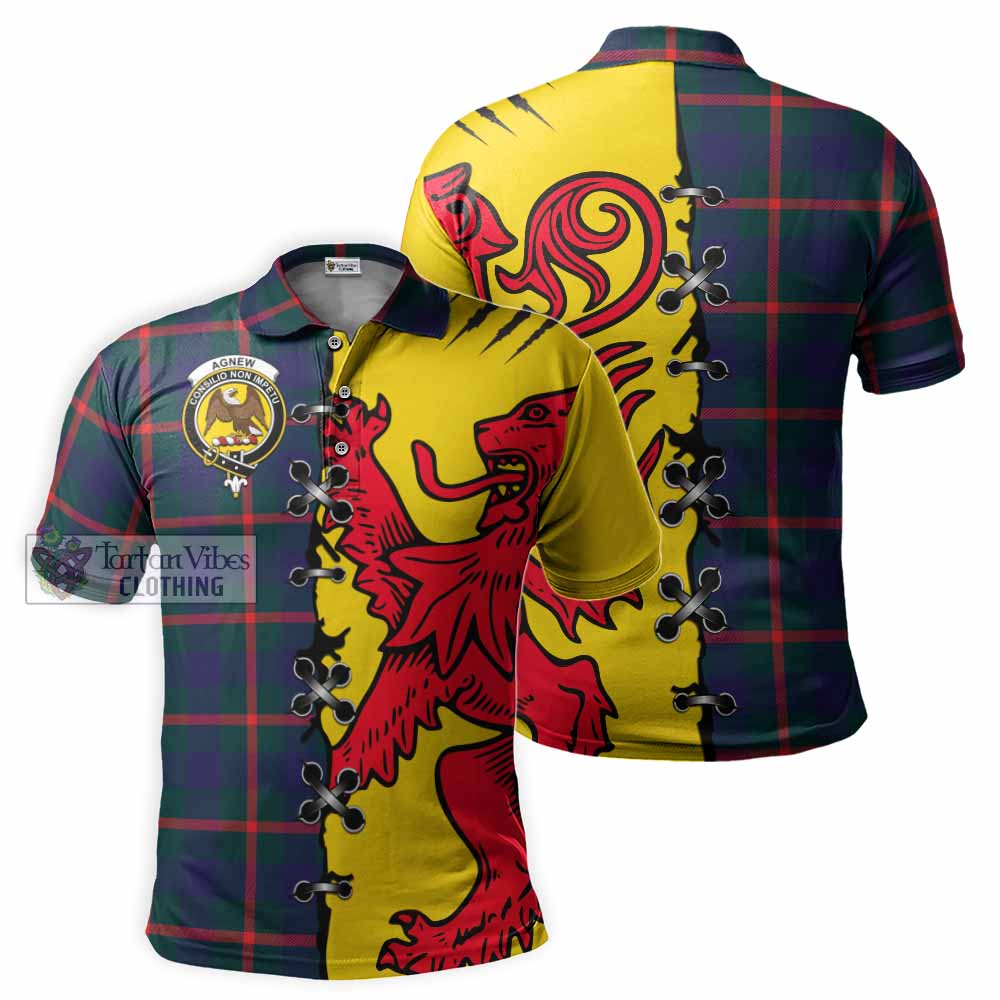 Agnew Tartan Family Crest Polo Shirt Lion Rampant Honor - Tartan Vibes Clothing