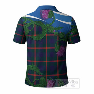 Agnew Tartan Family Crest Polo Shirt Thistle in Minimalism