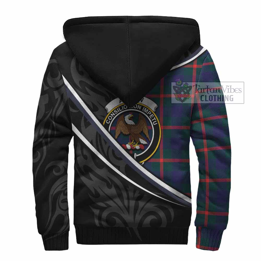 Agnew Tartan Family Crest Sherpa Hoodie Celtic Scottish Thistle Floral - Tartan Vibes Clothing