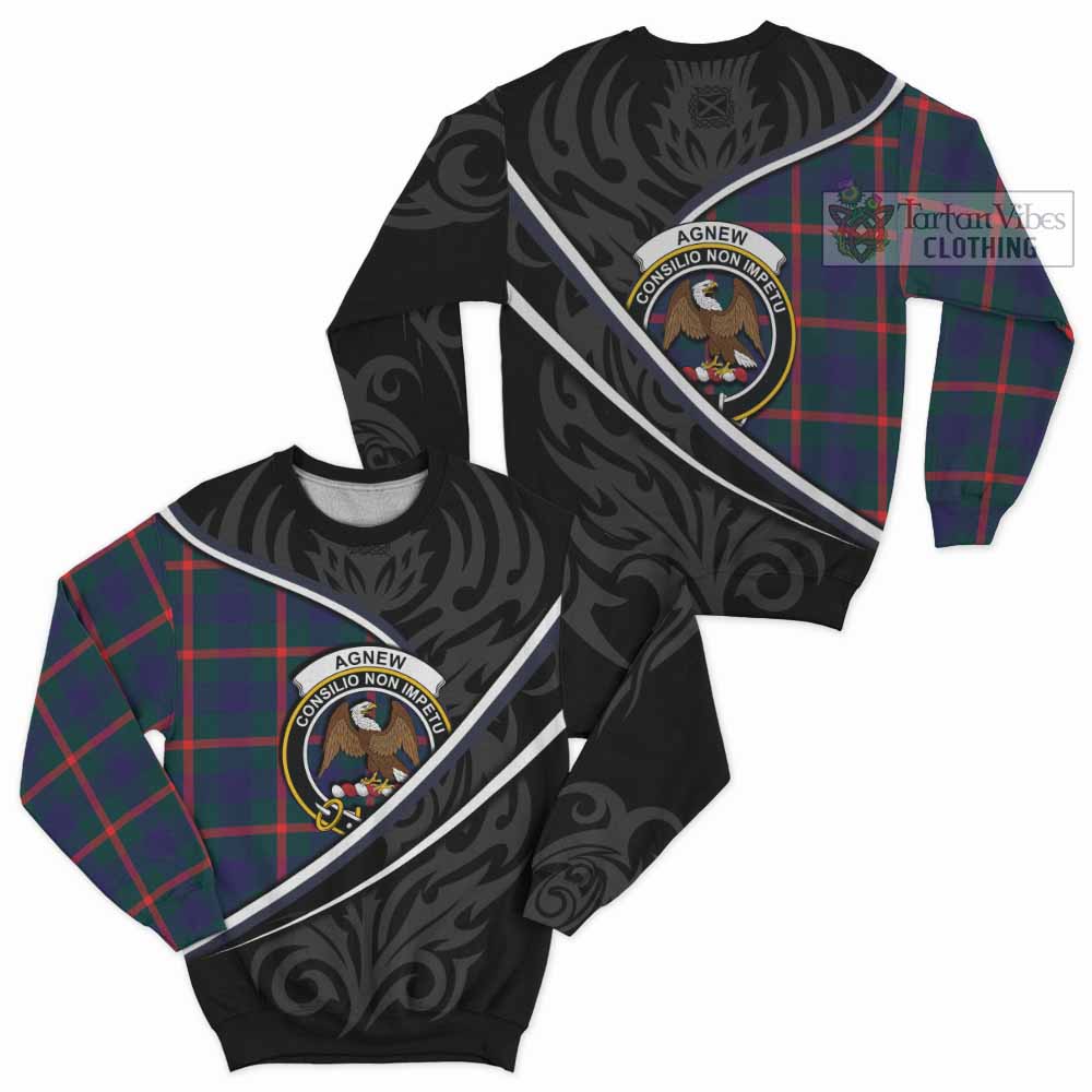 Agnew Tartan Family Crest Sweatshirt Celtic Scottish Thistle Floral - Tartan Vibes Clothing