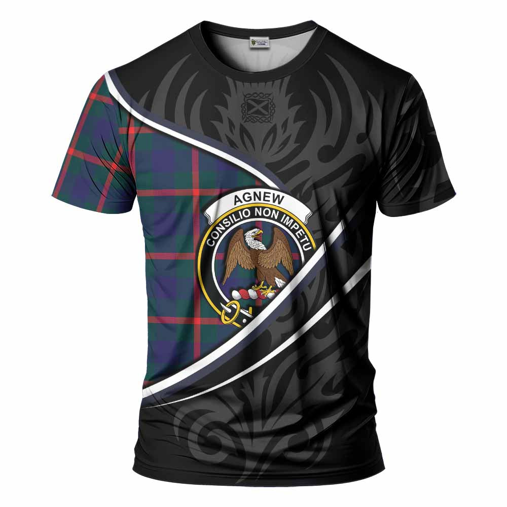 Agnew Tartan Family Crest T-shirt Celtic Scottish Thistle Floral - Tartan Vibes Clothing