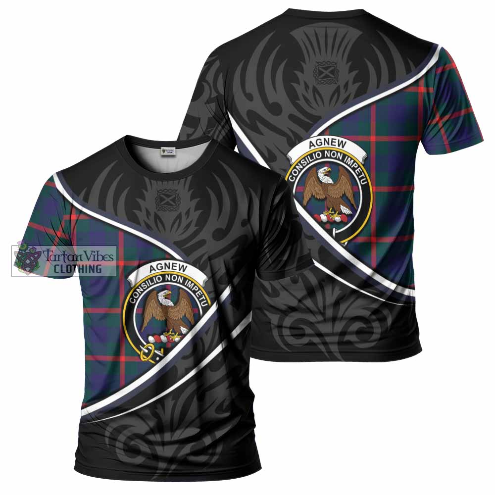 Agnew Tartan Family Crest T-shirt Celtic Scottish Thistle Floral - Tartan Vibes Clothing