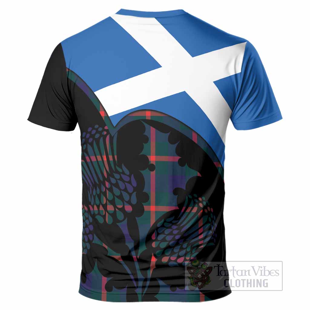 Agnew Tartan Family Crest T-Shirt Scotland Thistle Floral Flag Style