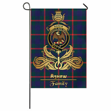 Agnew Tartan Garden Flag with Highland Thistle Cherish Family Crest Style