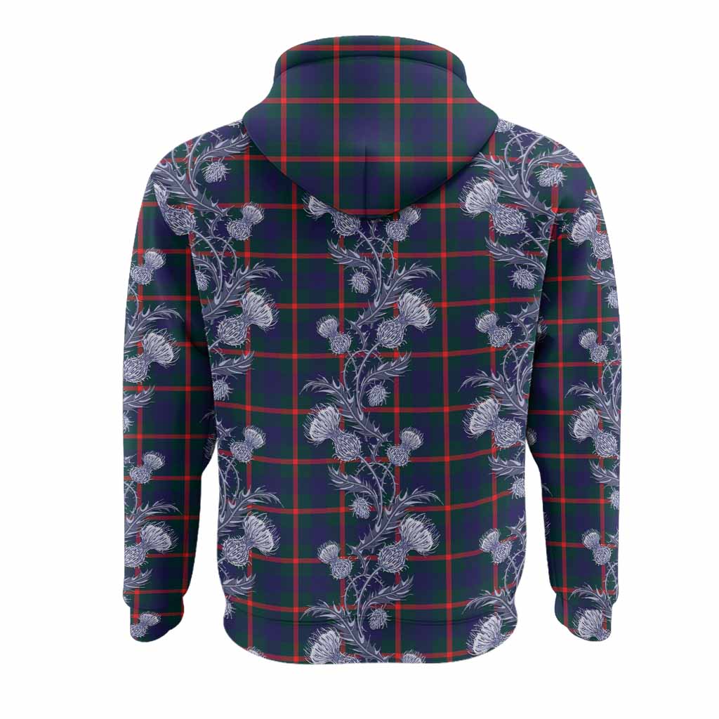 Agnew Tartan Hoodie Seamless Scottish Thistle Flowers