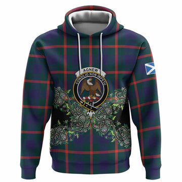 Agnew Tartan Hoodie Thistle Scottish Spirit