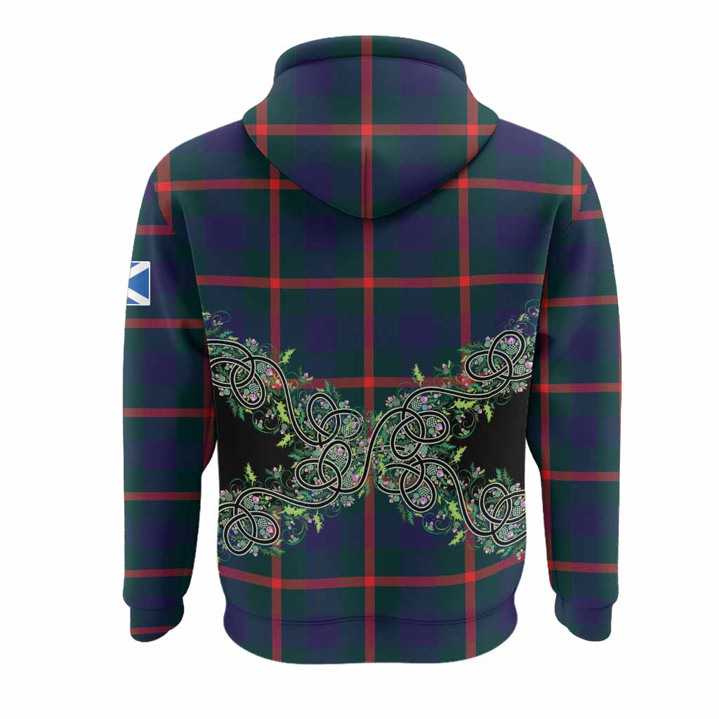 Agnew Tartan Hoodie Thistle Scottish Spirit