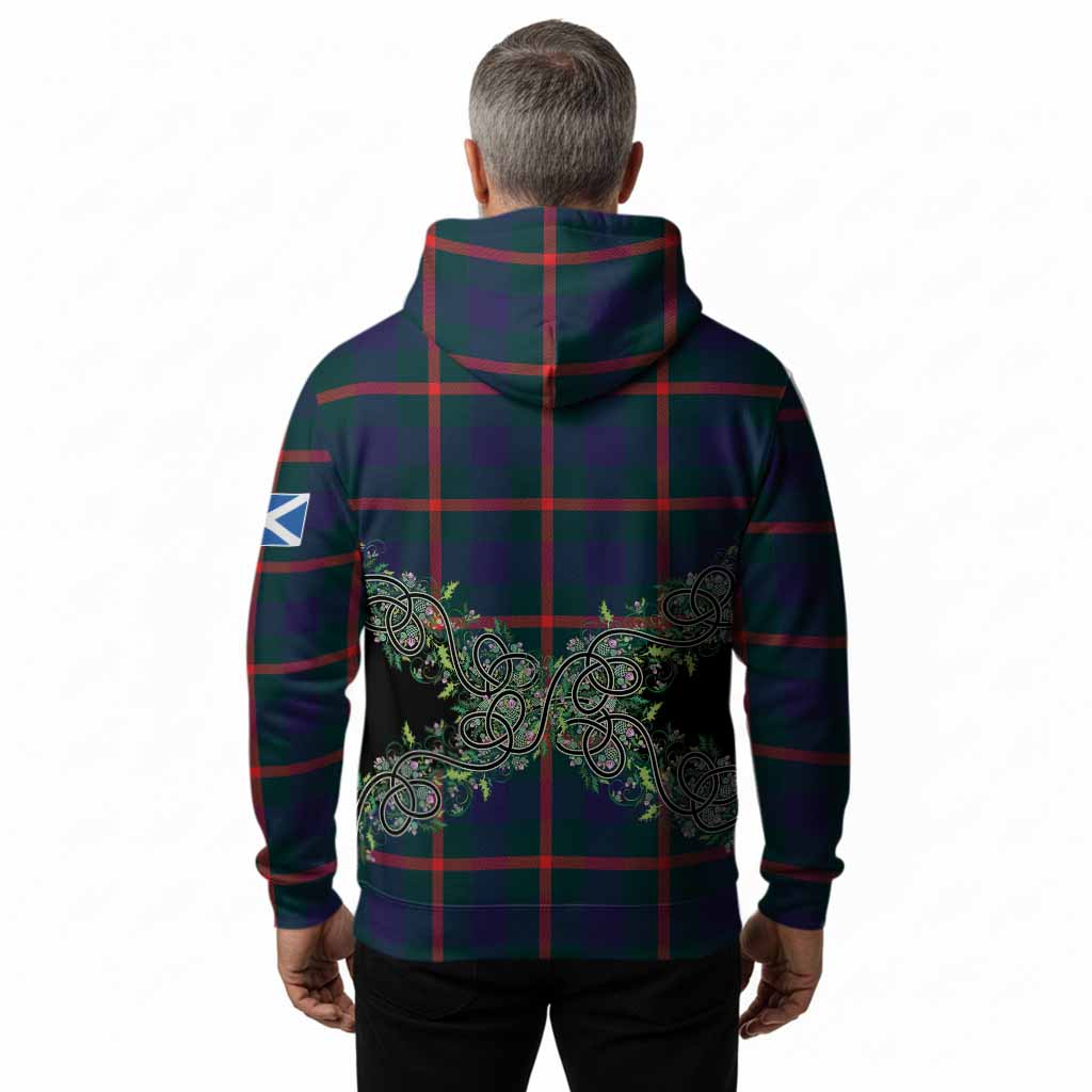 Agnew Tartan Hoodie Thistle Scottish Spirit