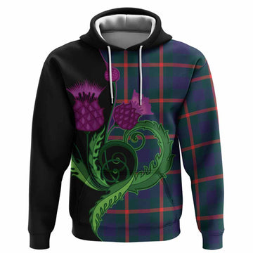 Agnew Tartan Hoodie Traditional Scottish Thistle