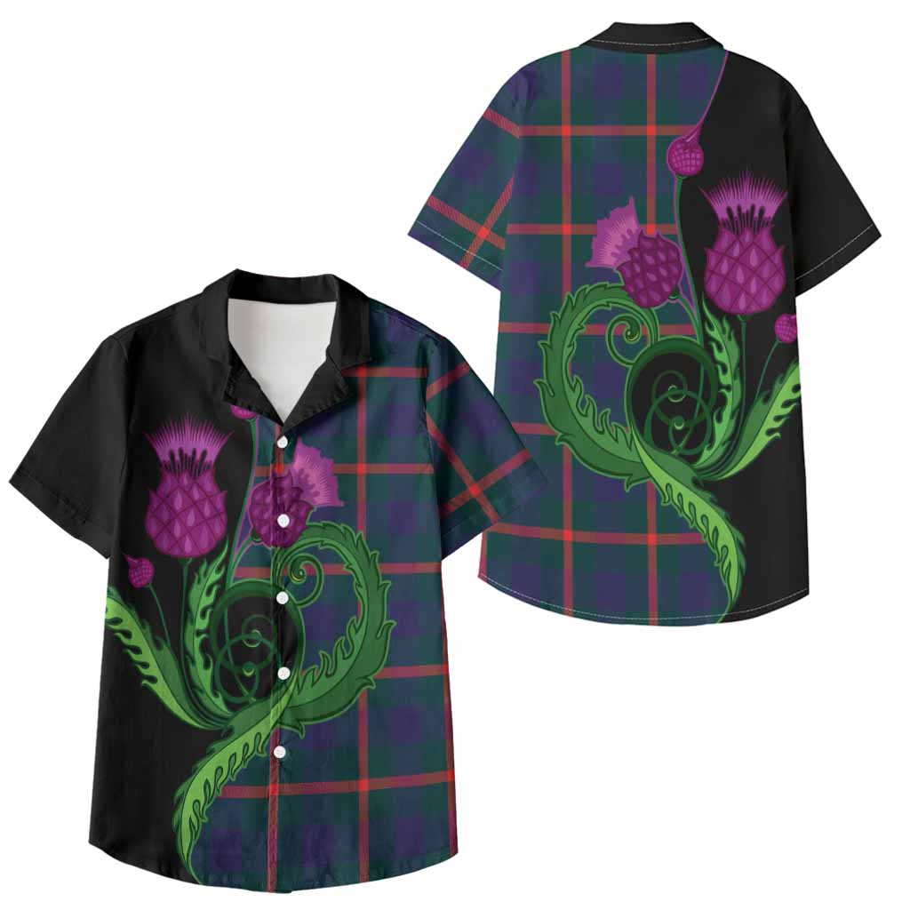 Agnew Tartan Kid Hawaiian Shirt Traditional Scottish Thistle