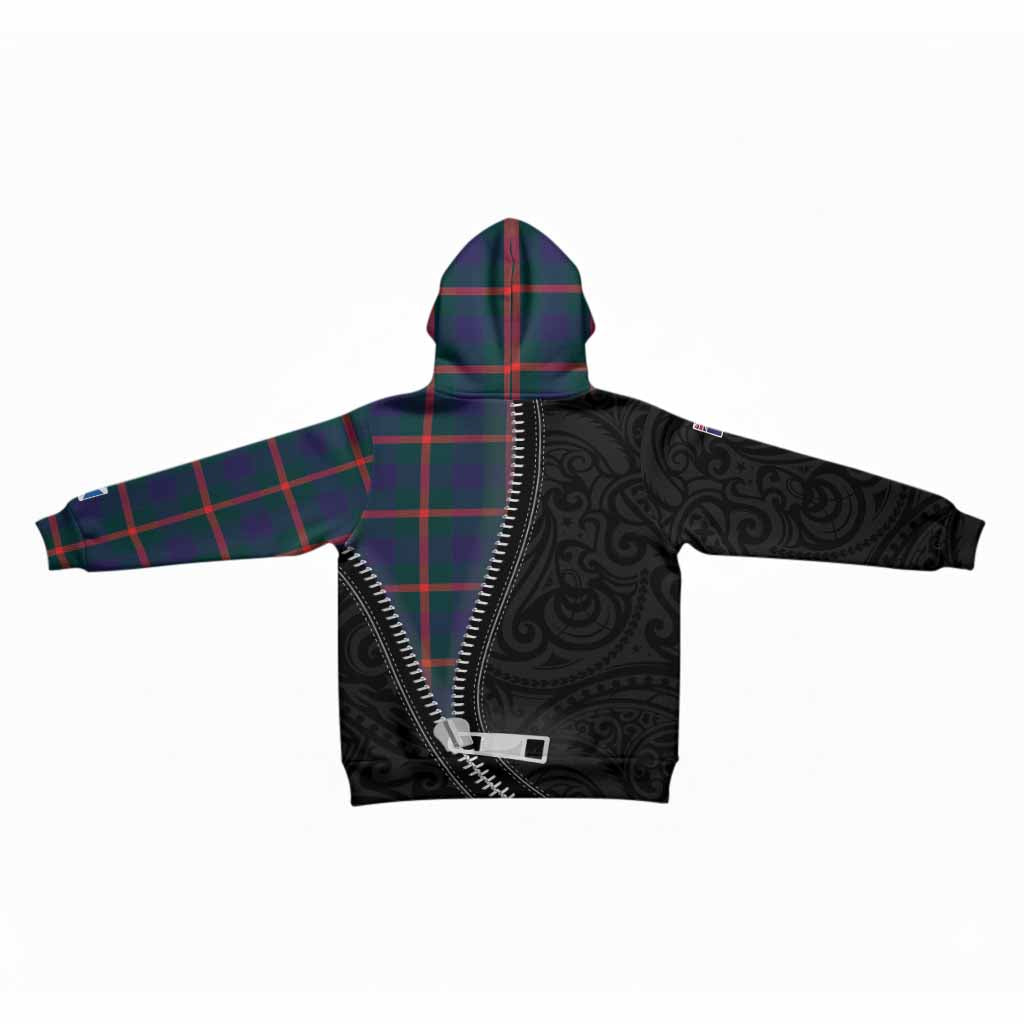 Agnew Tartan Kid Hoodie New Zealand Pattern Unique Zipper Stylized