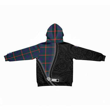 Agnew Tartan Kid Hoodie New Zealand Pattern Unique Zipper Stylized