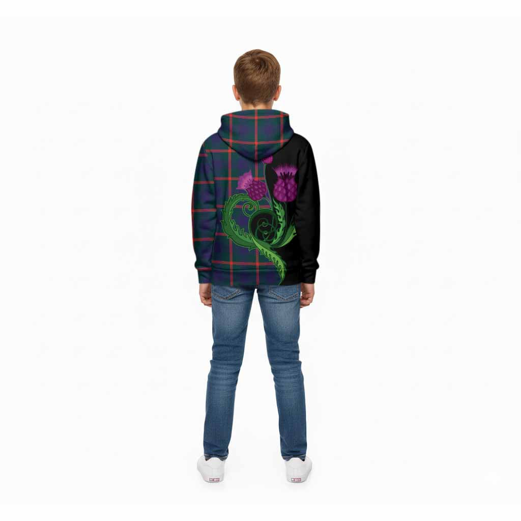 Agnew Tartan Kid Hoodie Traditional Scottish Thistle