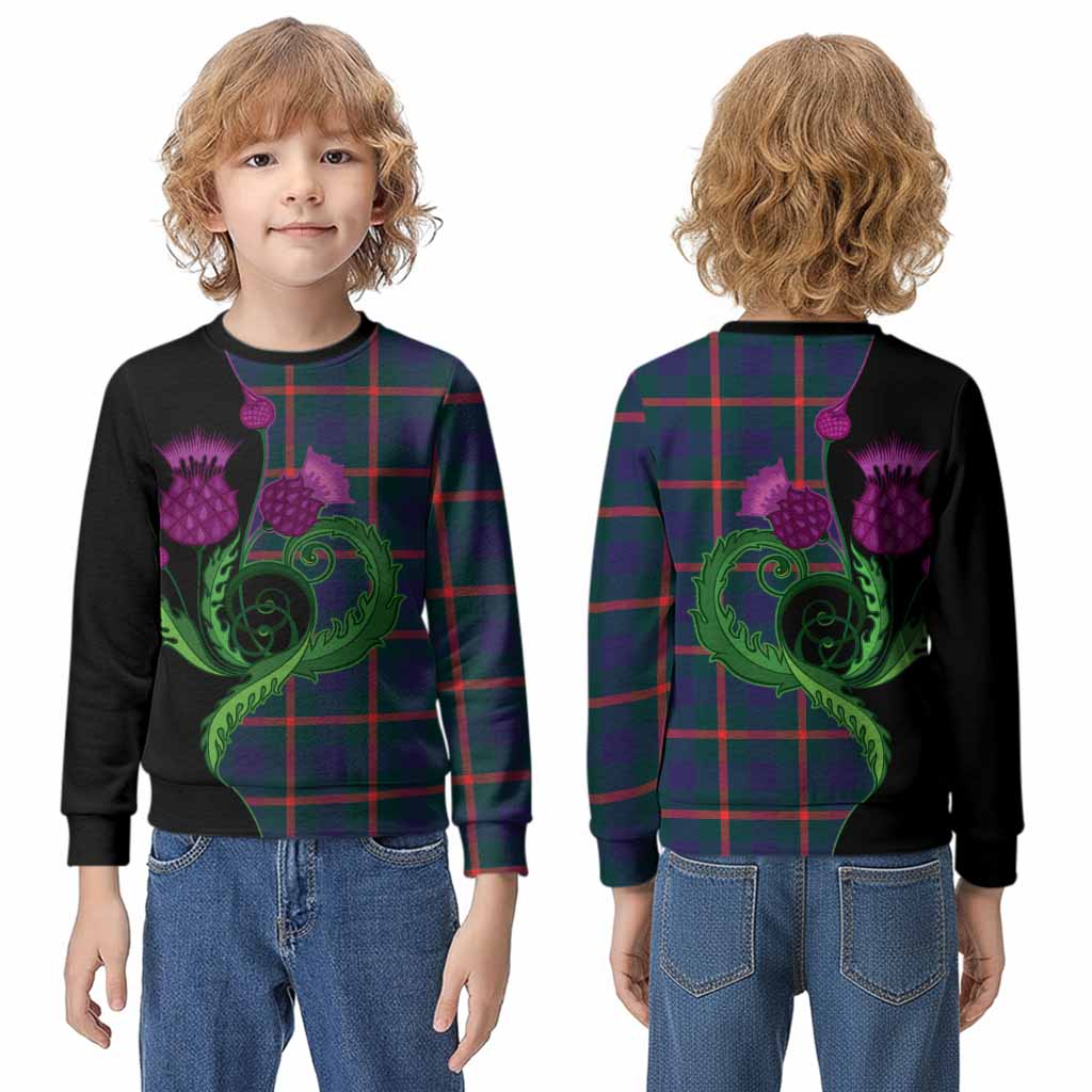 Agnew Tartan Kid Knitted Sweatshirt Traditional Scottish Thistle