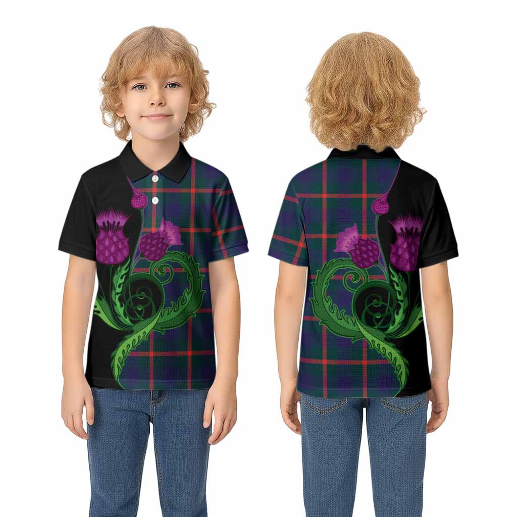 Agnew Tartan Kid Polo Shirt Traditional Scottish Thistle