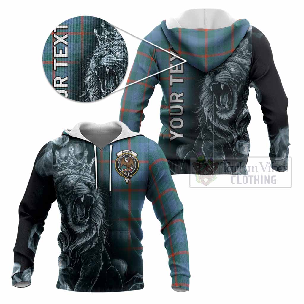 Agnew Tartan Knitted Hoodie Roaring Lion Heritage