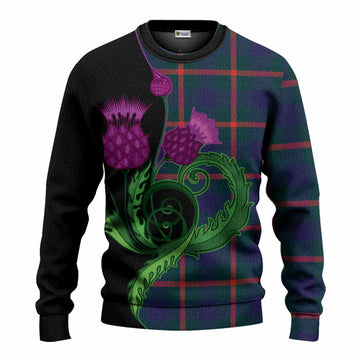 Agnew Tartan Knitted Sweater Traditional Scottish Thistle