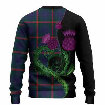 Agnew Tartan Knitted Sweater Traditional Scottish Thistle
