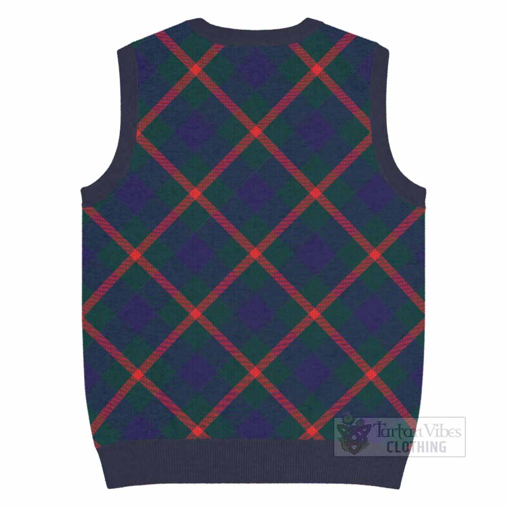 Agnew Tartan  Knitted V-Neck Vest Cross Style