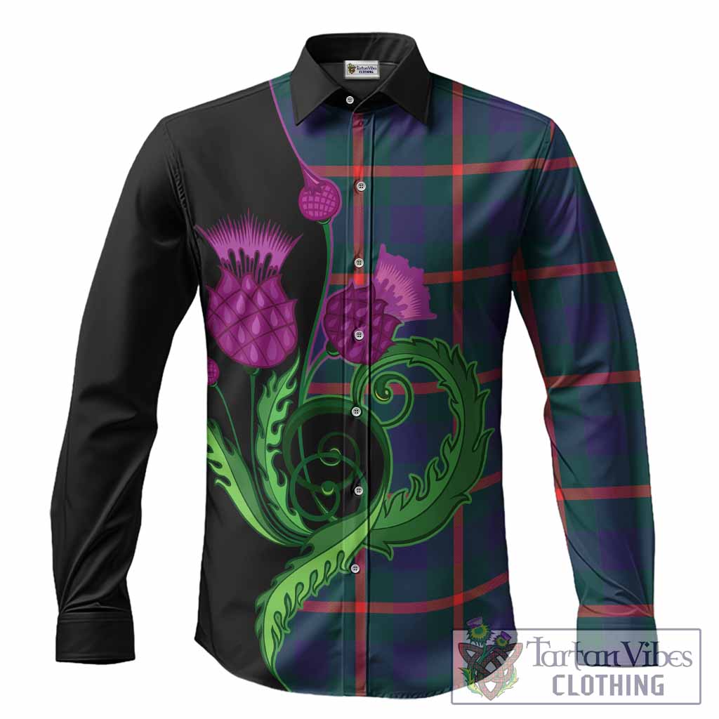 Agnew Tartan Long Sleeve Button Shirts Traditional Scottish Thistle