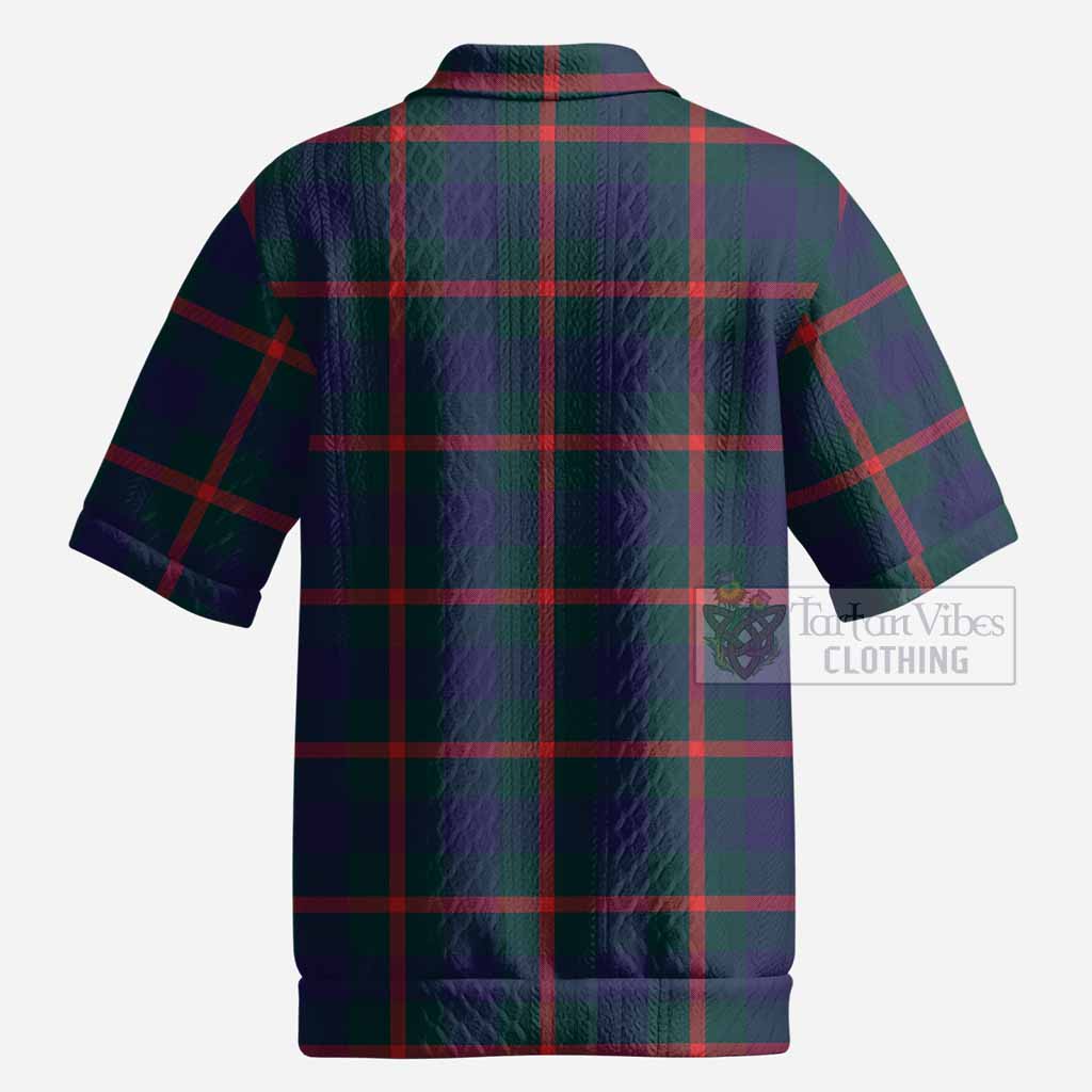 Agnew Tartan Men’s Polo Sweater Top with Family Crest