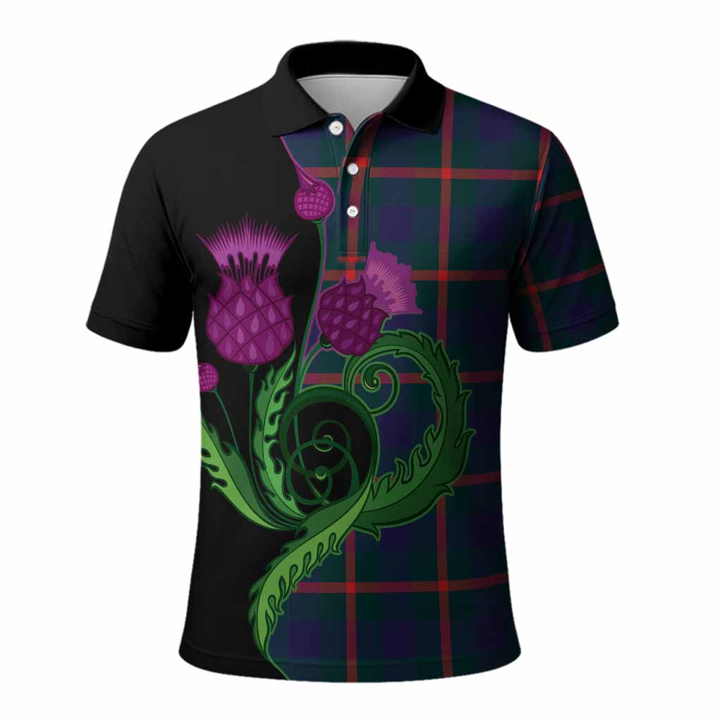 Agnew Tartan Polo Shirt Traditional Scottish Thistle