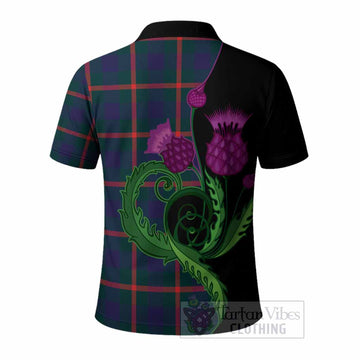 Agnew Tartan Polo Shirt Traditional Scottish Thistle