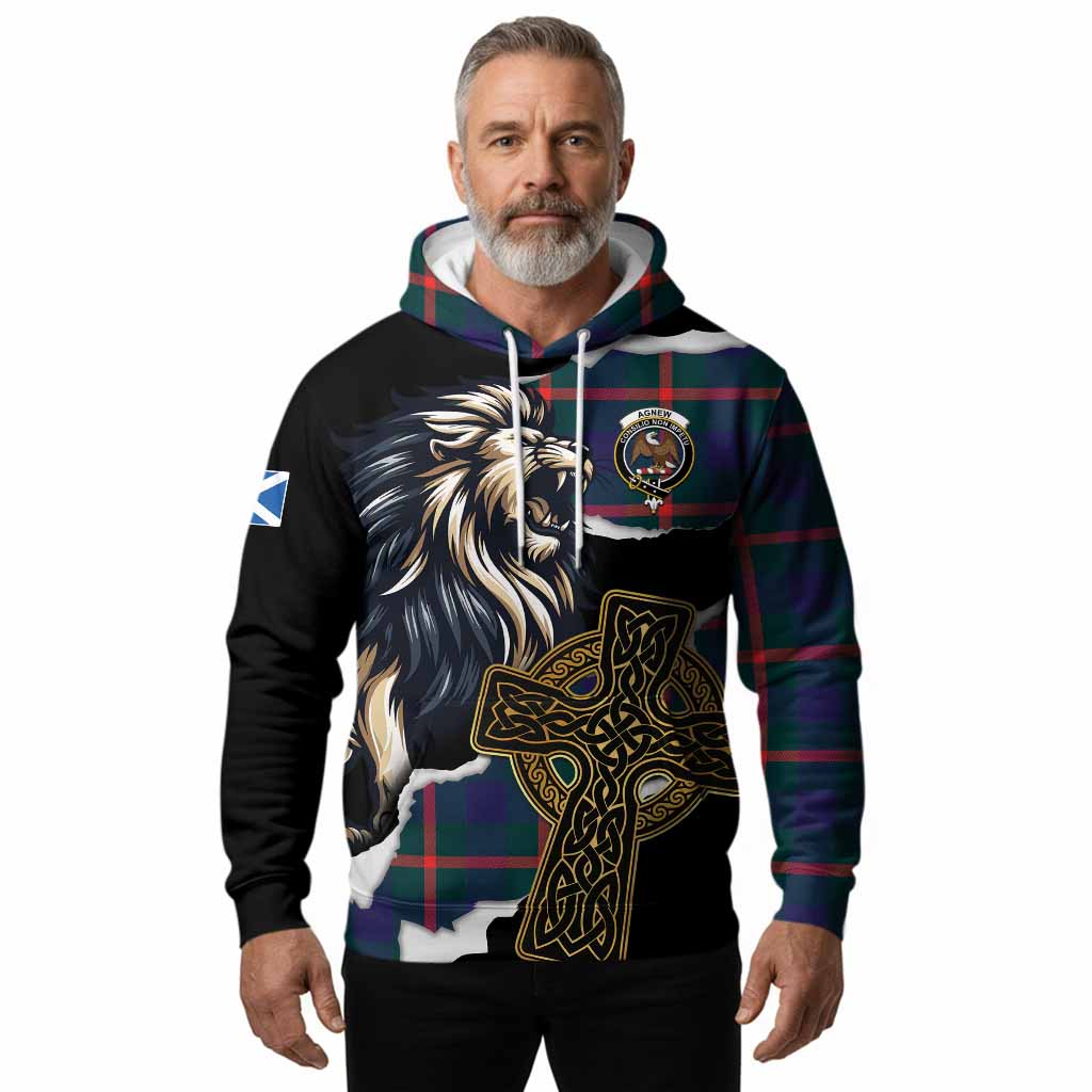 Agnew Tartan Scottish Hoodie Lion Celtic Heritage