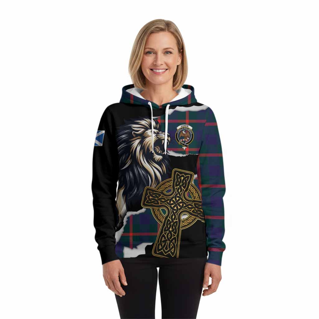 Agnew Tartan Scottish Hoodie Lion Celtic Heritage