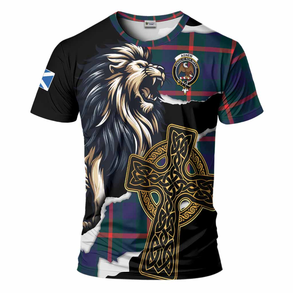 Agnew Tartan Scottish T-Shirt Lion Celtic Heritage