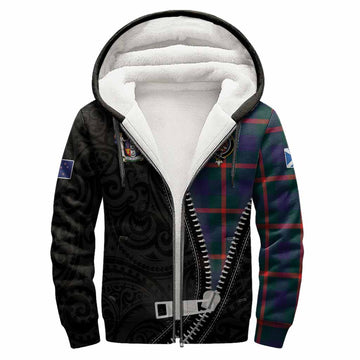 Agnew Tartan Sherpa Hoodie New Zealand Pattern Unique Zipper Stylized