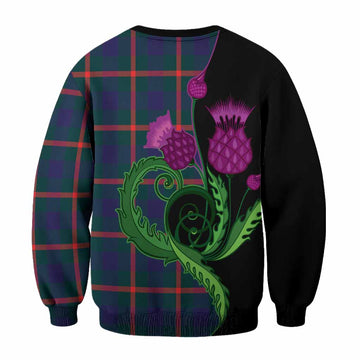 Agnew Tartan Sweatshirt Traditional Scottish Thistle