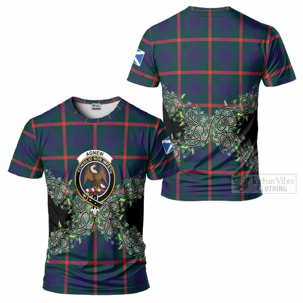 Agnew Tartan T-Shirt Thistle Scottish Spirit