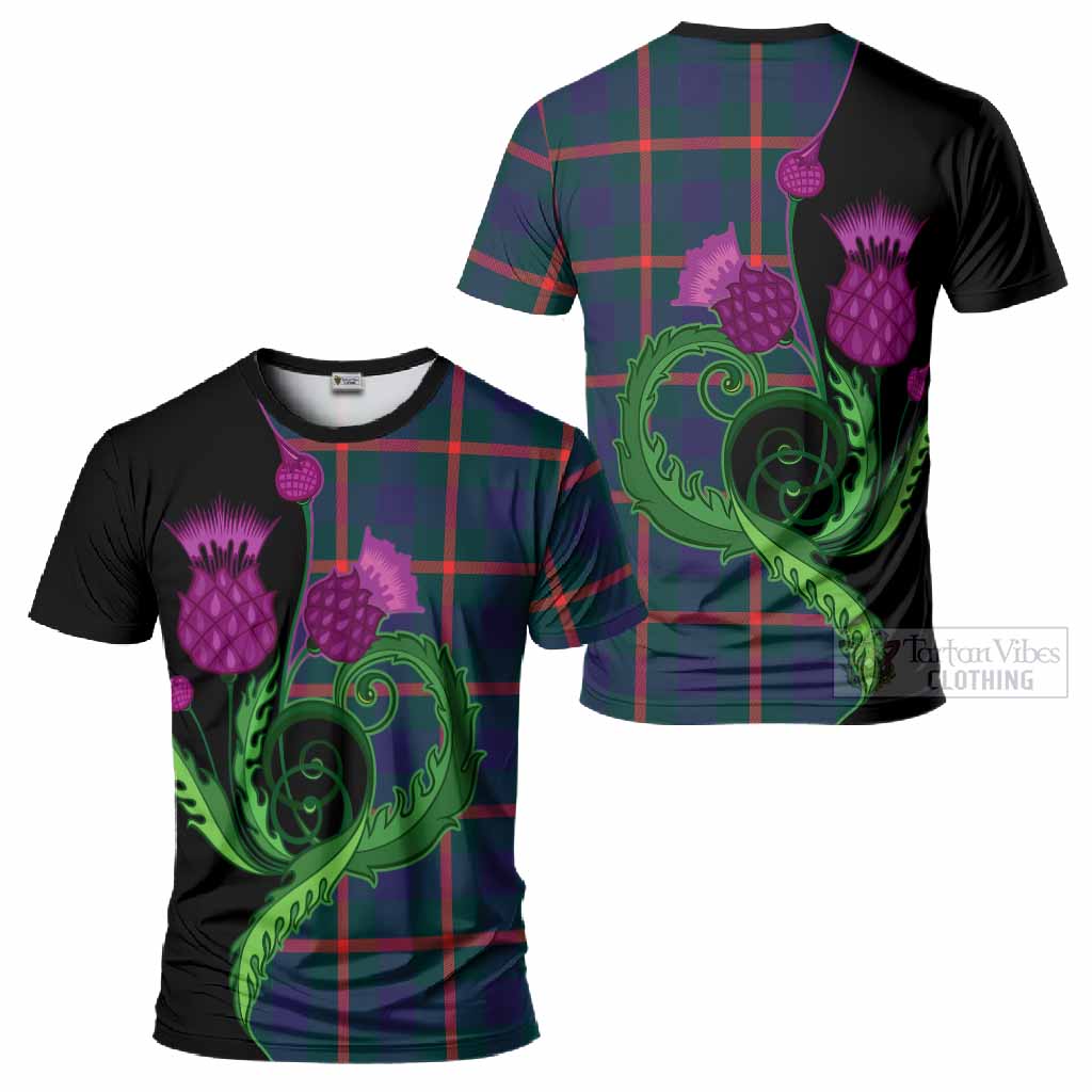 Agnew Tartan T-Shirt Traditional Scottish Thistle