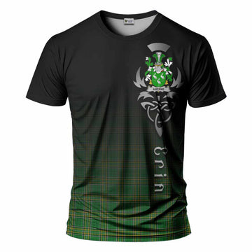 Tartan Vibes Clothing Aherne Irish Clan T-Shirt with Coat of Arms Erin Go Bragh Celtic Inspired