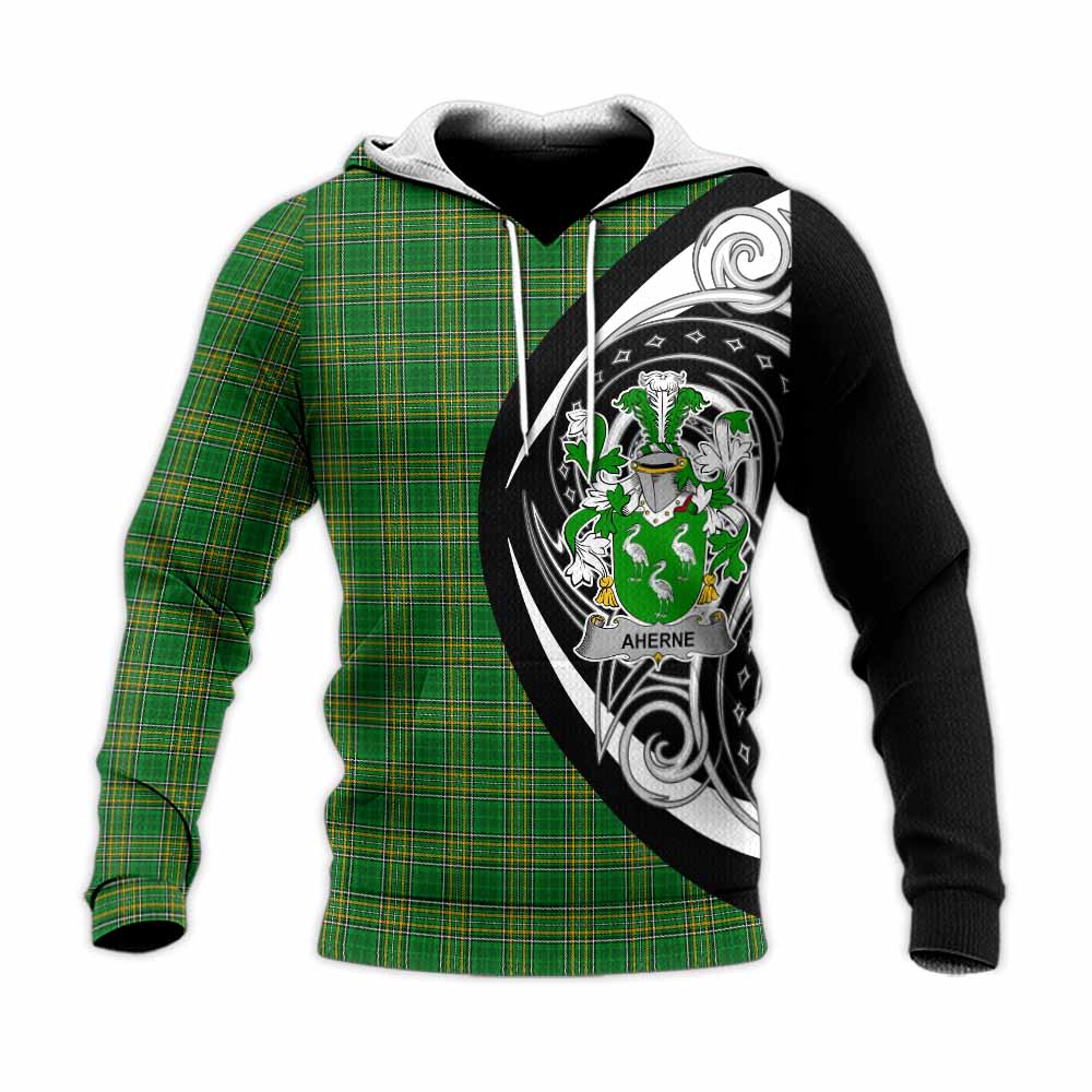 Tartan Vibes Clothing Aherne Irish Clan Knitted Hoodie Celtic Circle Style