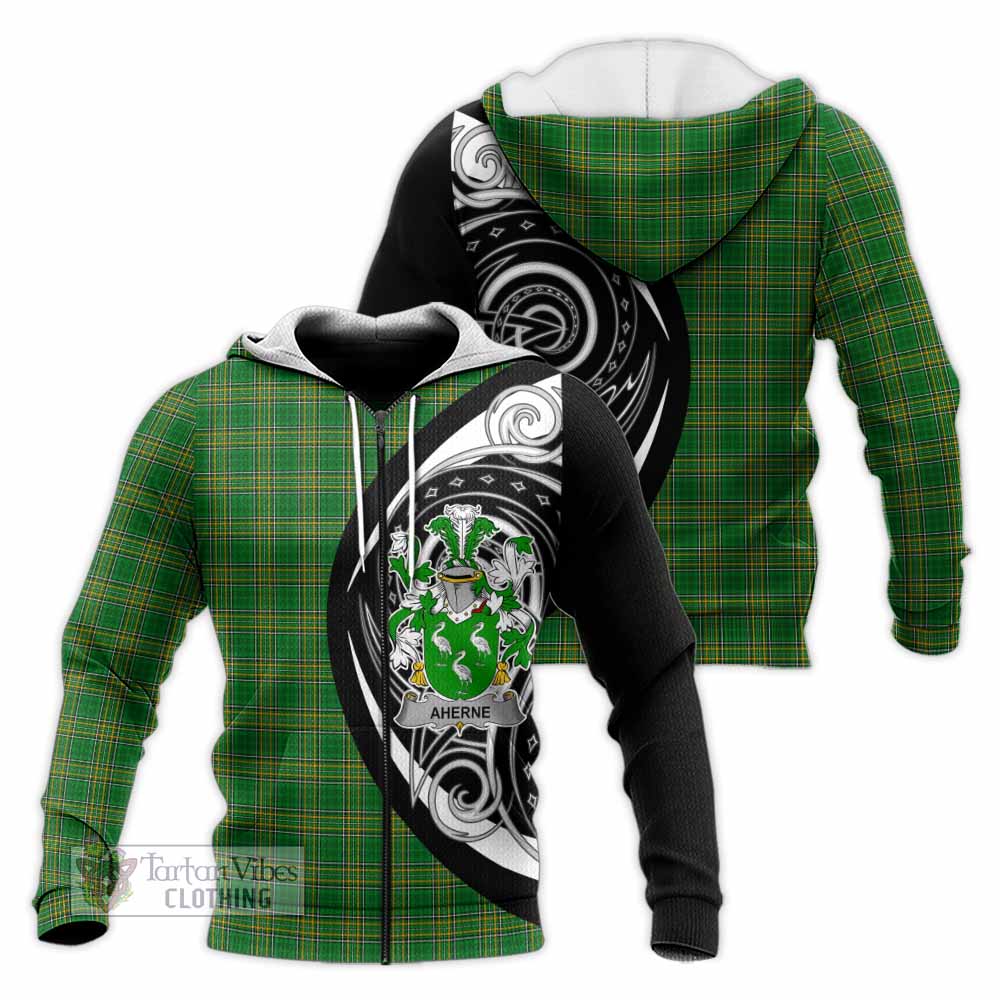 Tartan Vibes Clothing Aherne Irish Clan Knitted Hoodie Celtic Circle Style