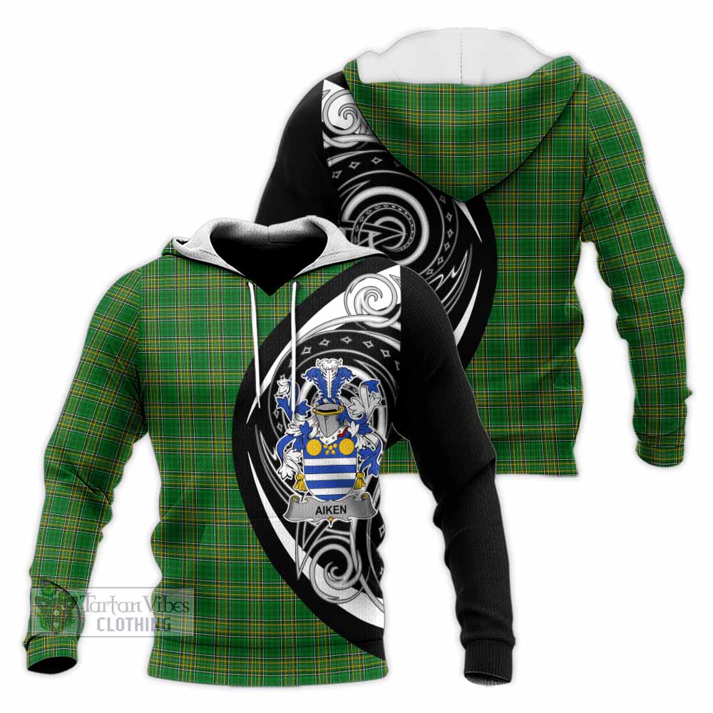Tartan Vibes Clothing Aiken Irish Clan Knitted Hoodie Celtic Circle Style