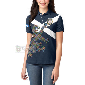 Aikenhead Tartan Lion Rampant Women's Polo Shirt Proudly Display Your Heritage with Alba Gu Brath and Clan Name Women - Tartan Vibes Clothing