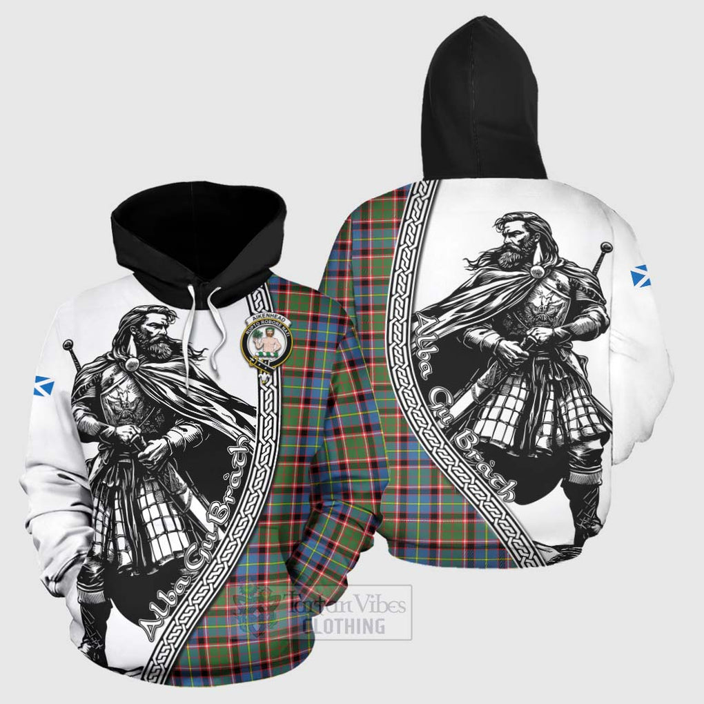 Aikenhead Tartan Clan Crest Hoodie with Highlander Warrior Celtic Style Zip Hoodie - Tartan Vibes Clothing