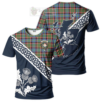 Aikenhead Tartan T-Shirt Featuring Thistle and Scotland Map Kid's Shirt - Tartanvibesclothing Store