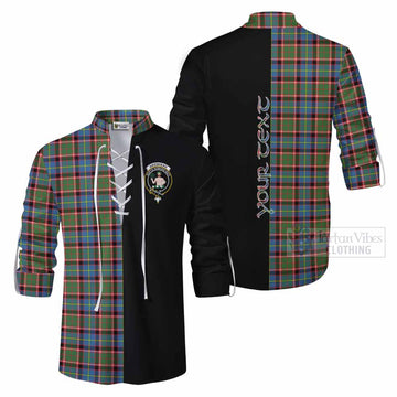 Aikenhead Tartan Ghillie Kilt Shirt with Family Crest and Half Of Me Style Men - Tartan Vibes Clothing
