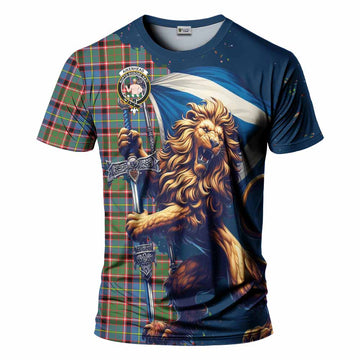 Aikenhead Tartan Family Crest T-Shirt with Scottish Majestic Lion Kid's Shirt - Tartan Vibes Clothing