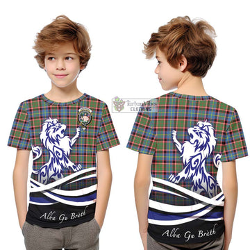 Aikenhead Tartan Kid T-Shirt with Alba Gu Brath Regal Lion Emblem Youth XL Size14 - Tartan Vibes Clothing