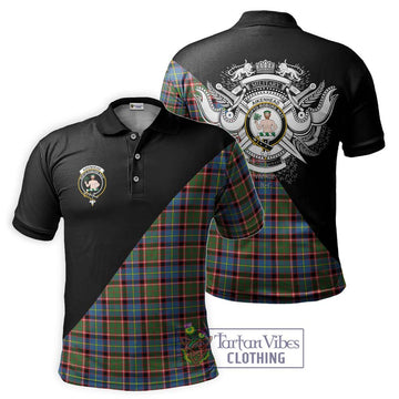 Aikenhead Tartan Polo Shirt with Family Crest and Military Logo Style Kid - Tartan Vibes Clothing