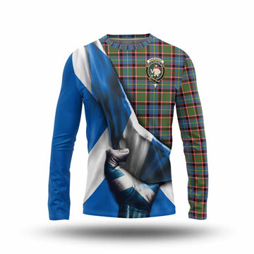 Aikenhead Tartan Long Sleeve T-Shirt with Family Crest Scotland Patriotic Style Unisex - Tartan Vibes Clothing