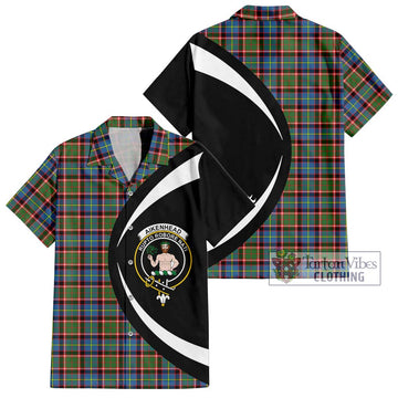 Aikenhead Tartan Hawaiian Shirt with Family Crest Circle Style Kid - Tartan Vibes Clothing