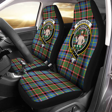 Aikenhead Tartan Car Seat Cover with Family Crest One Size - Tartanvibesclothing