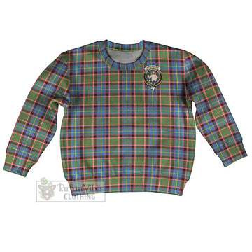 Tartan Vibes Clothing Aikenhead Tartan Kid Ugly Sweater with Family Crest